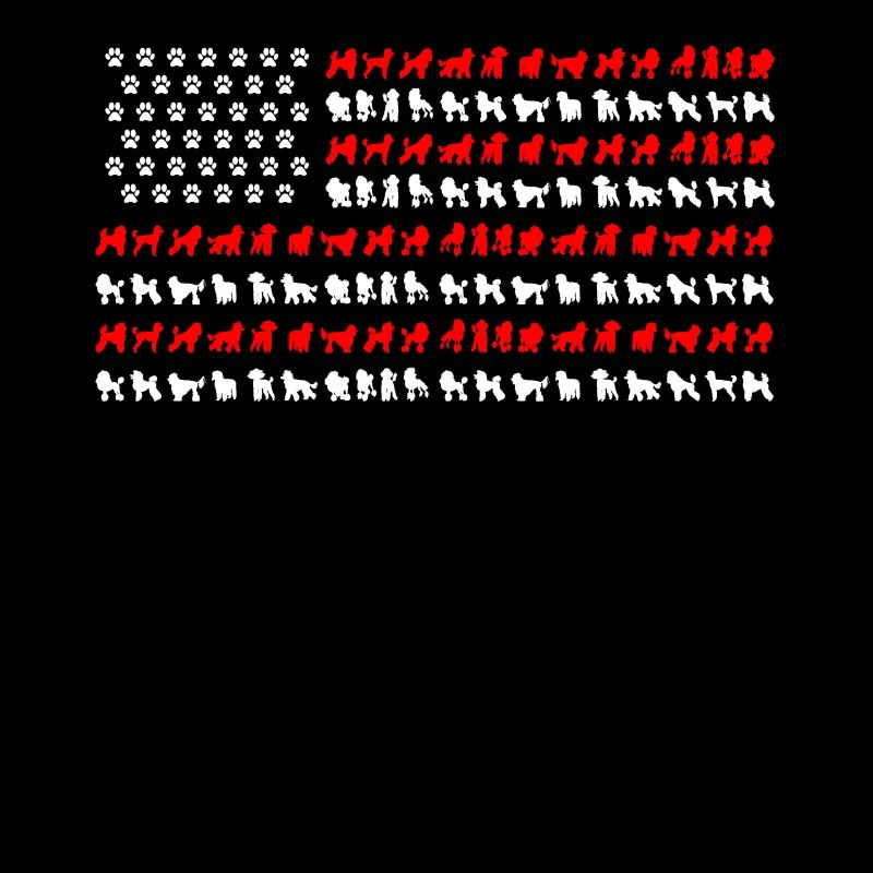 Poodle Owner, Poodle U.S. Flag