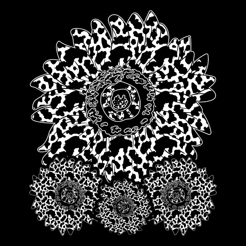Sunflower Cow Pattern Gift Cow Stains Cow