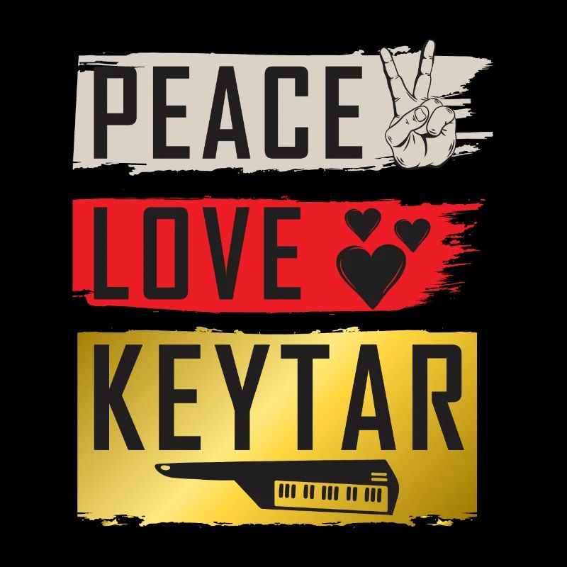 Peace Love Keytar Playing Keytar Music