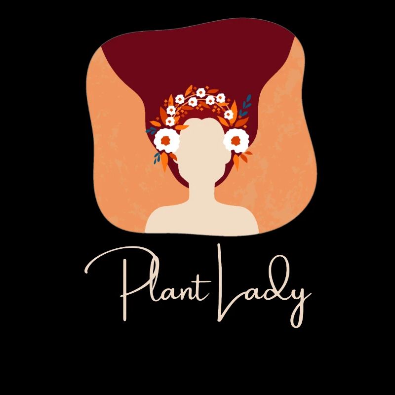 Plant Lady Garden Face Line Couronne de fleurs