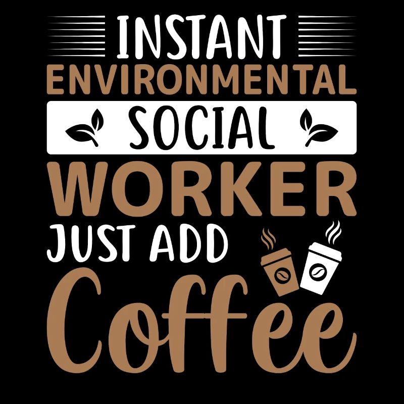 Un travailleur social en environnement ajoute simplement du café
