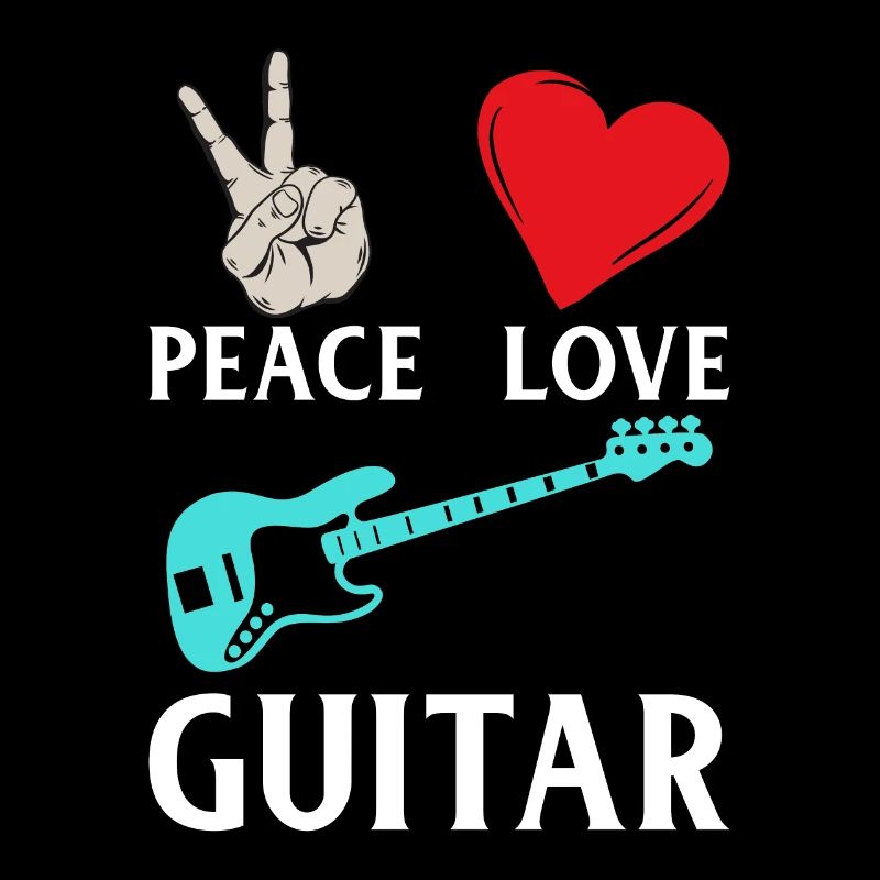 Peace Love Guitar Funny Guitarists