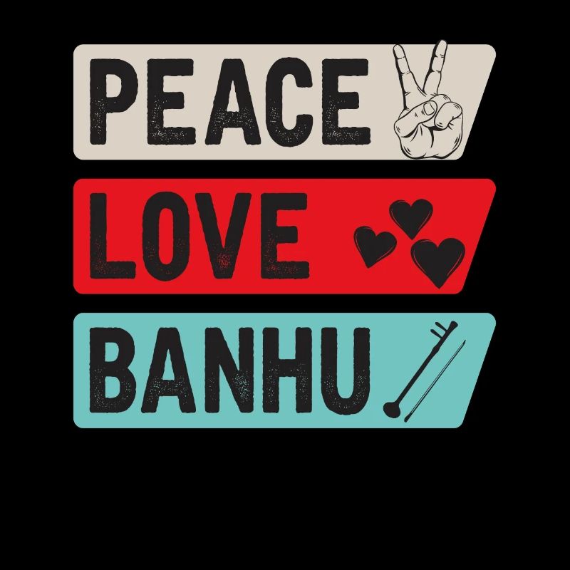 Peace Love Banhu Stringed Instrument