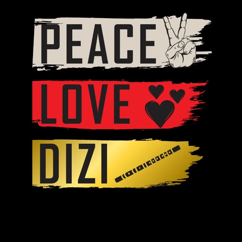 Peace Love Dizi Musical Instrument
