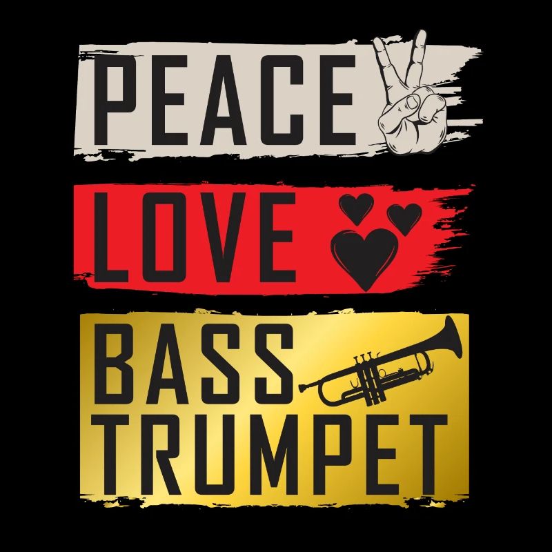 Peace Love Basse Trompette Instrument