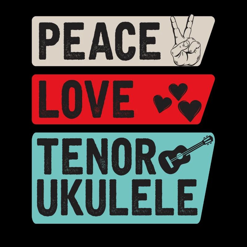 Peace Love Tenor Ukulélé Ukulélé Joueur