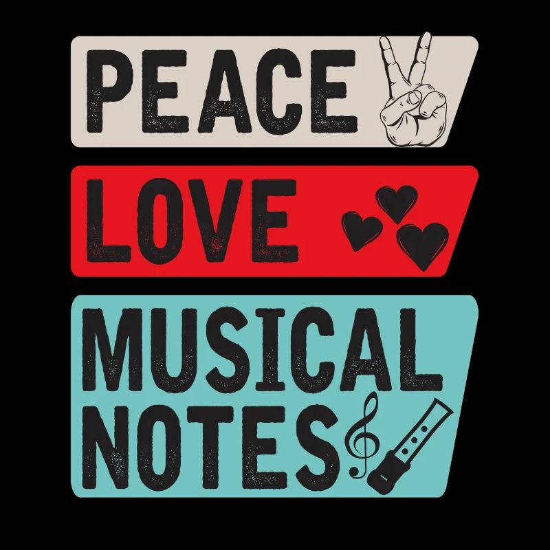 Peace Love Musical Notes Instrument