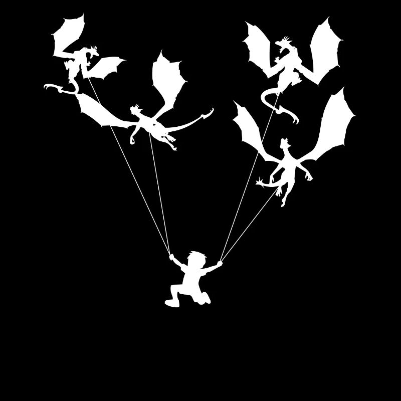 Drôle de petit garçon branché avec dragon