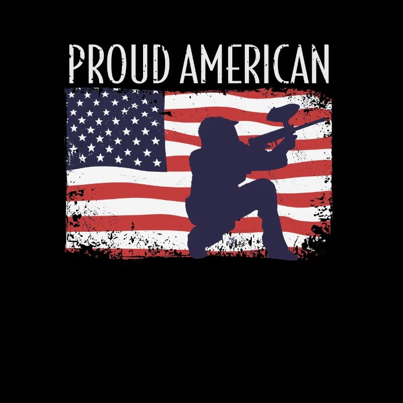 Drapeau américain Paintball