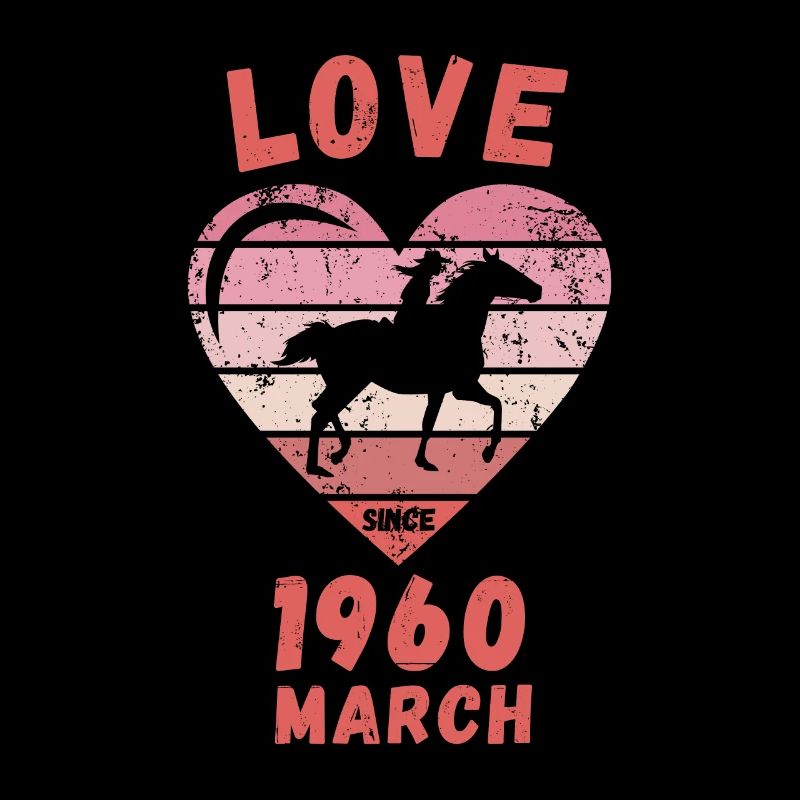 Love Horses Riding Anniversaire Mars 1960