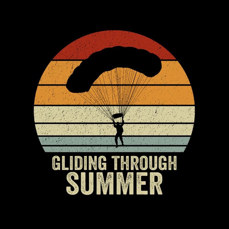 Paragliding durch den Sommer Vintage Paragleiter