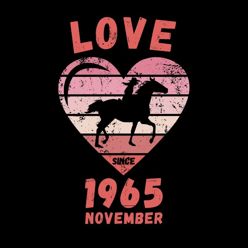 Love Pferde Reiten Geburtstag November 1965