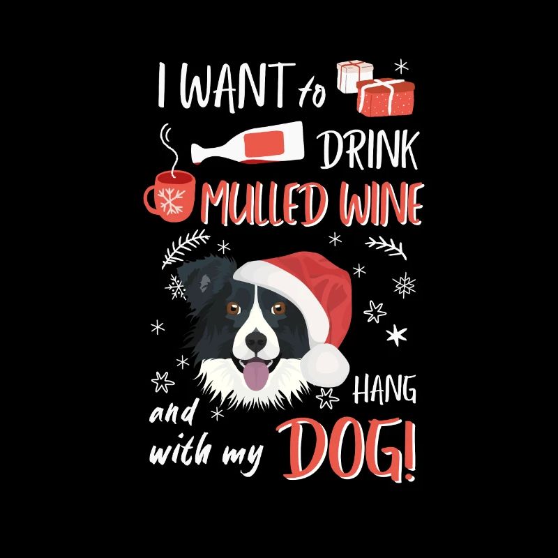 Border Collie Glühwein Weihnachten