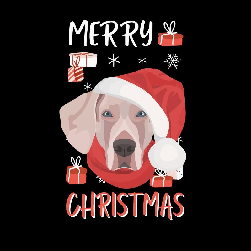 Weimaraner Frohe Weihnachten