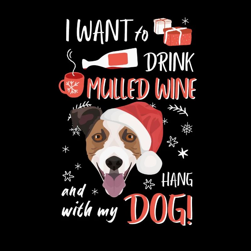 Jack Russell Terrier vin chaud Noël