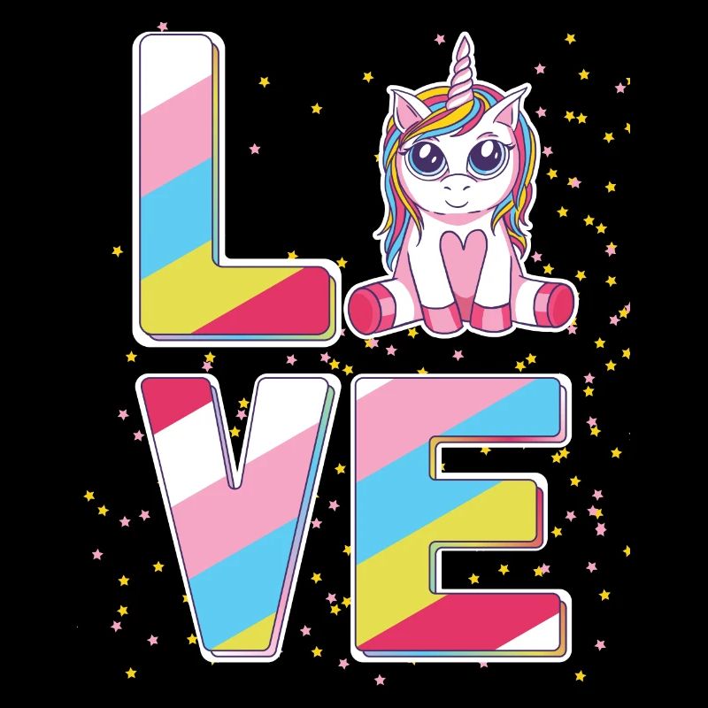 Chère Licorne Arc-en-ciel Pink Star