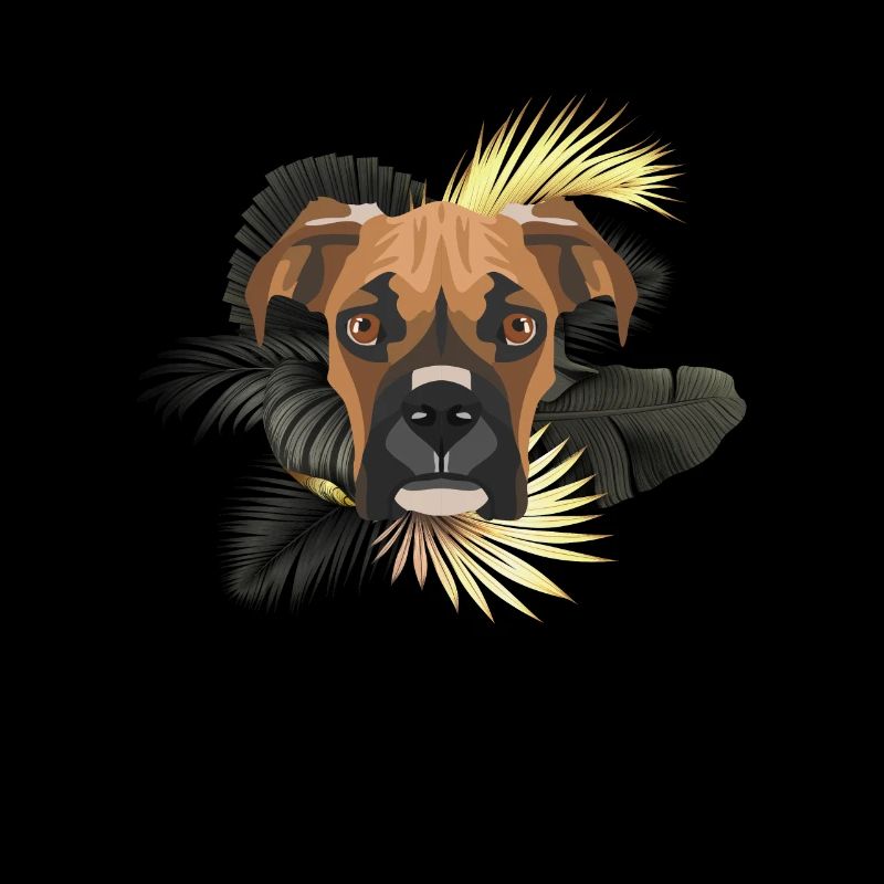 Goldener Hund Deutscher Boxer