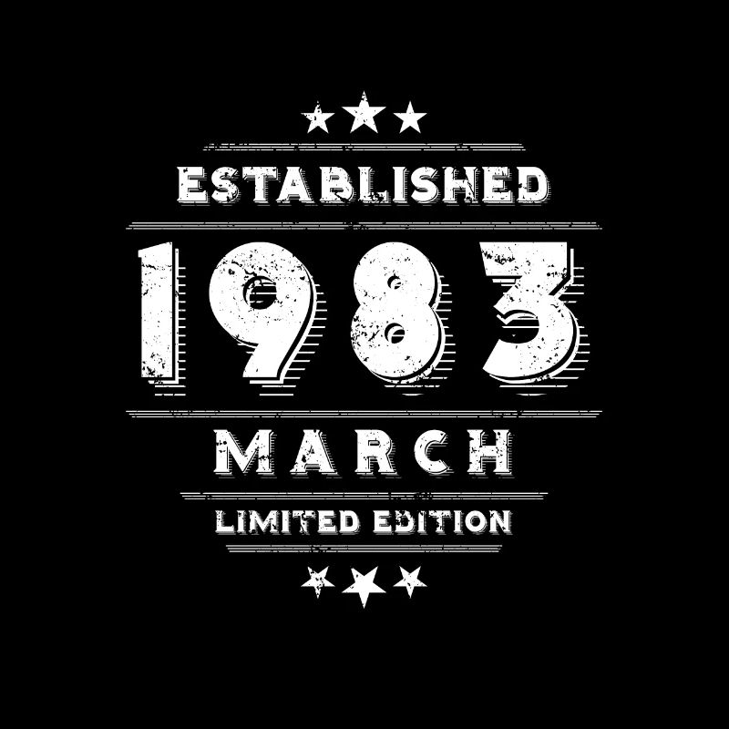 Anniversaire en mars 1983 - mars