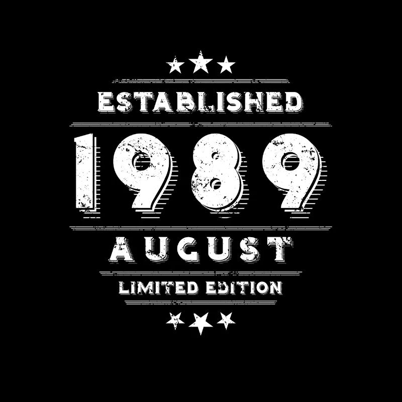 Birthday in August 1989 - August