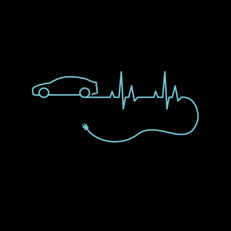 EV heartbeat electric car without emissions e-car