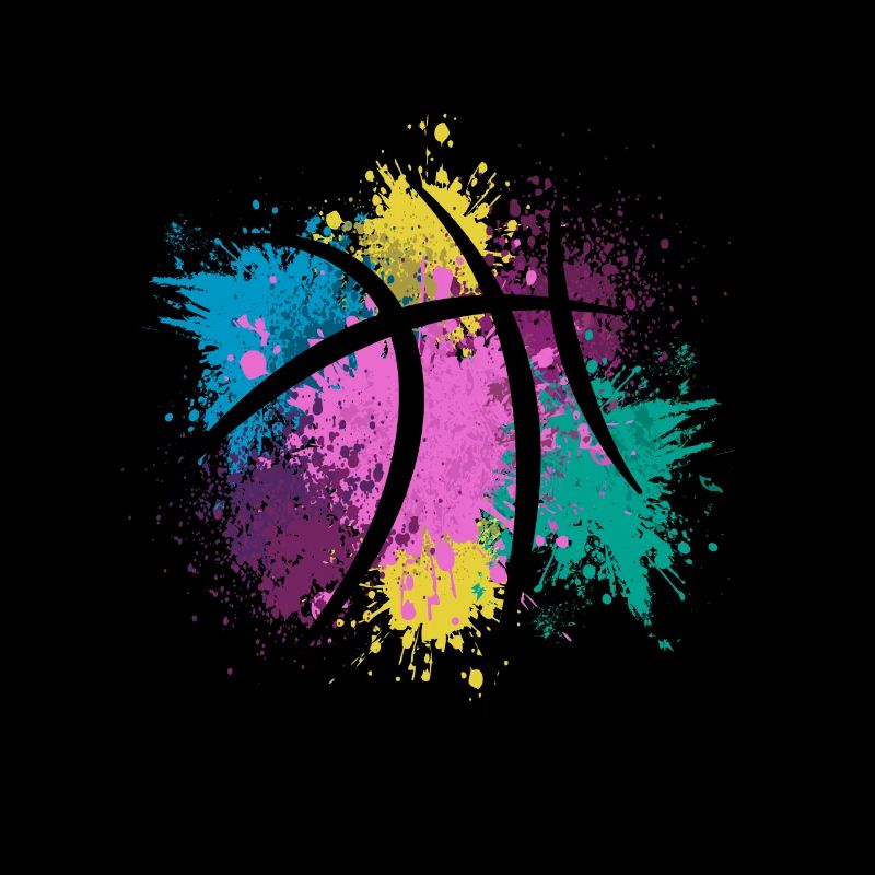 Design coloré pour les joueurs de basket-ball