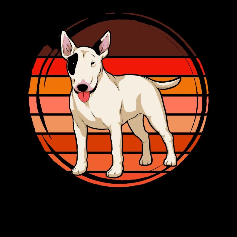 Dog Lover Chiens Cadeau Retro Bull Terrier