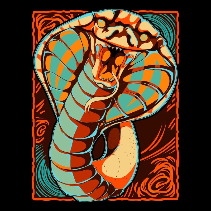 Predator Snake Reptile Gift Colorful Snake