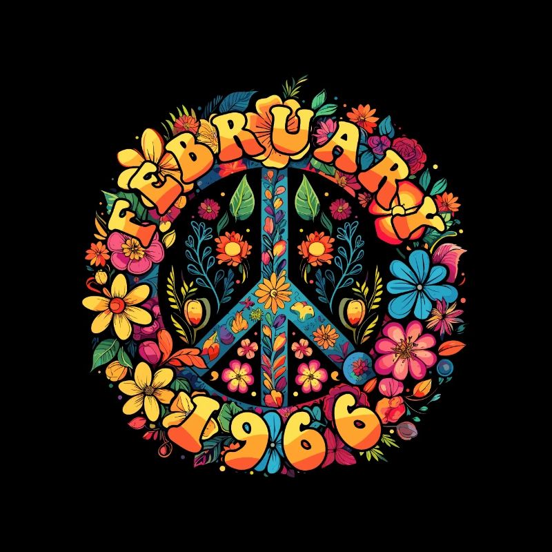 Flower Power Hippie Birthday - February 1966