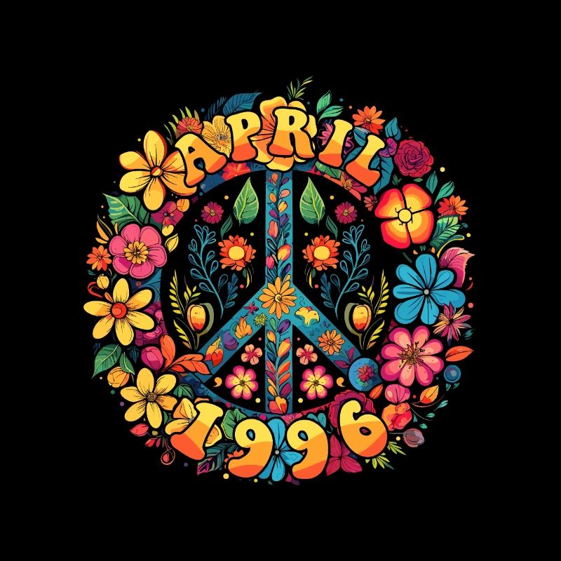 Flower Power Hippie Geburstag - April 1996
