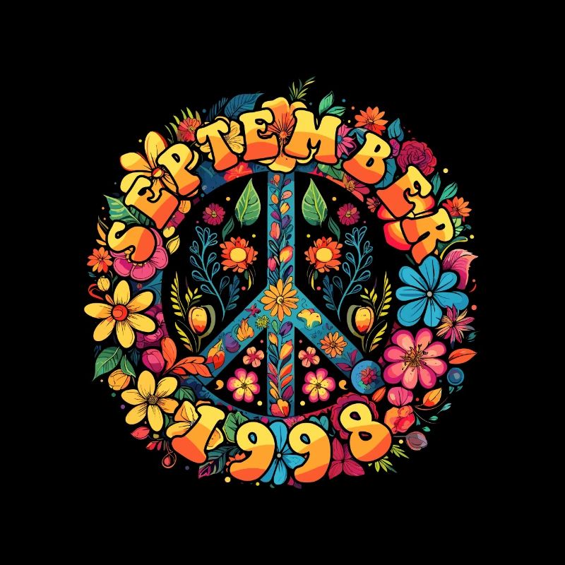Flower Power Hippie Geburstag - September 1998