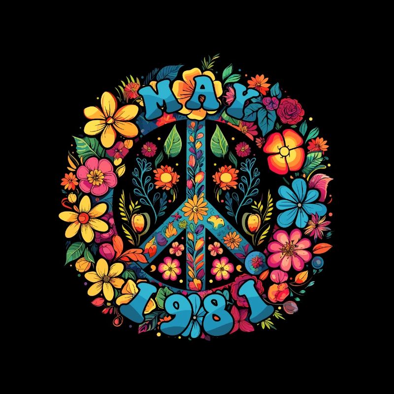 Flower Power Hippie Birthday - May 1981