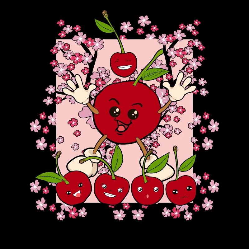 Sakura Sommer Frucht Lustiges Geschenk Kirsche