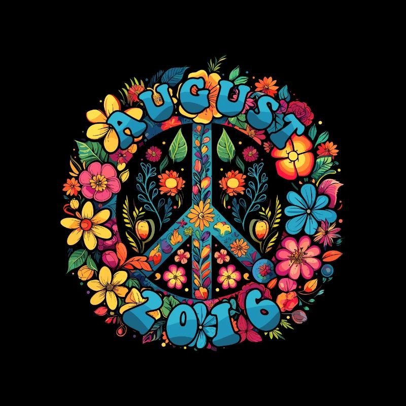 Flower Power Hippie Geburstag - August 2016