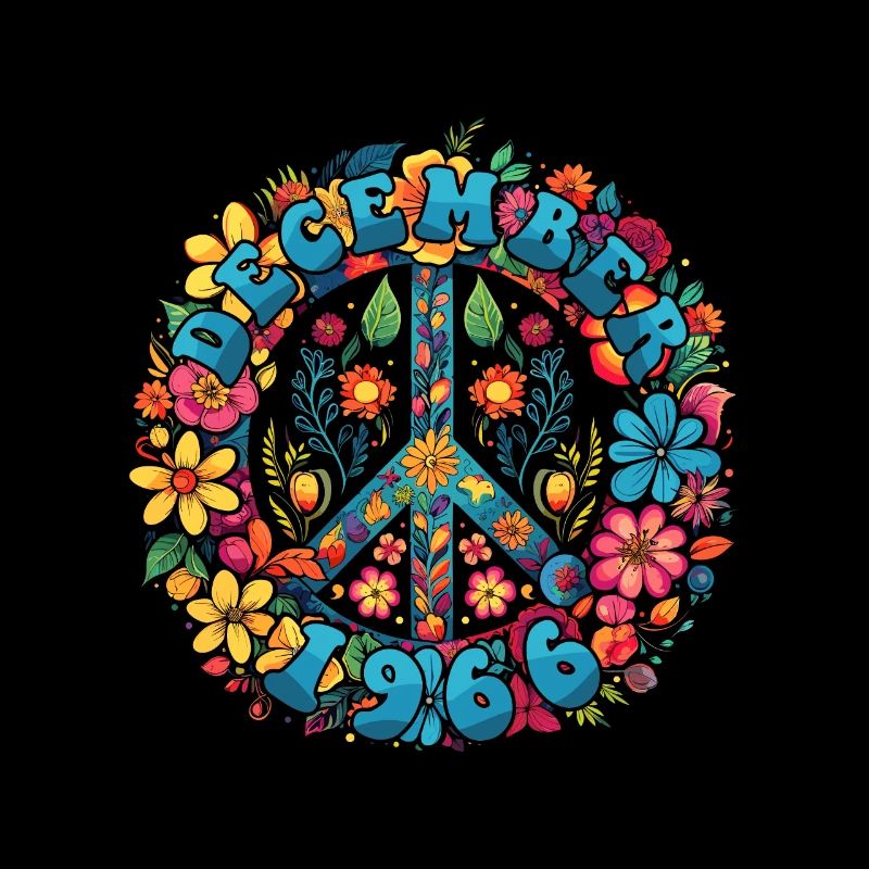 Flower Power Hippie Anniversaire - Décembre 1966