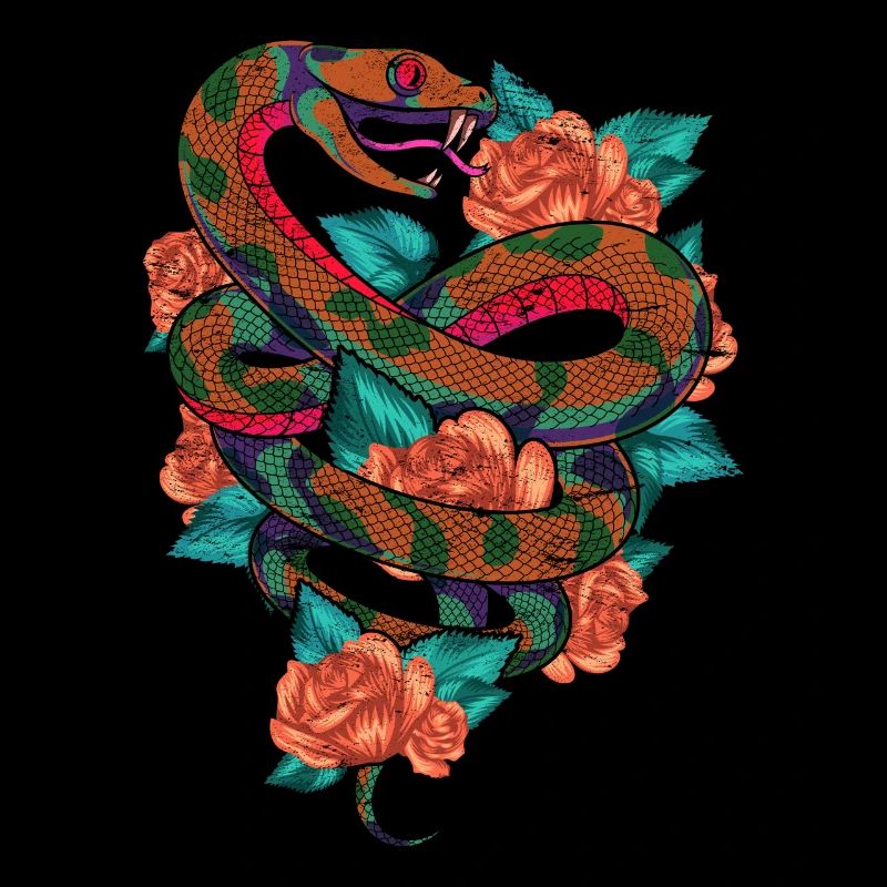 Flowers Predator Reptiles Gift Roses Snake