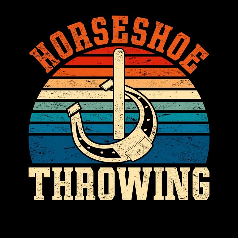 Hufeisen Werfer Geschenk Retro Pferde Hufeisen