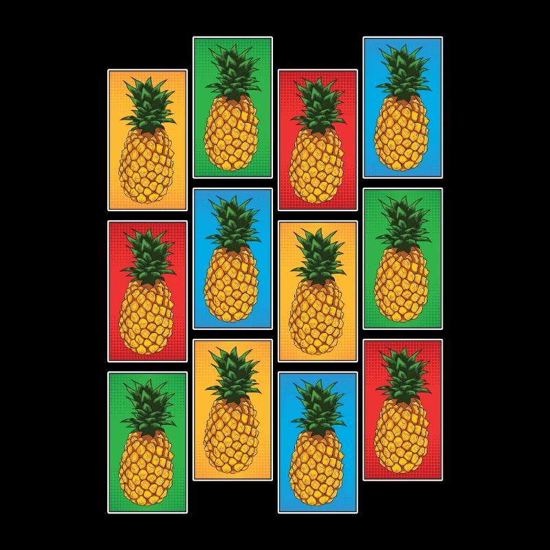 Exotic Fruit Fruit Gift Pop Art Pineapple