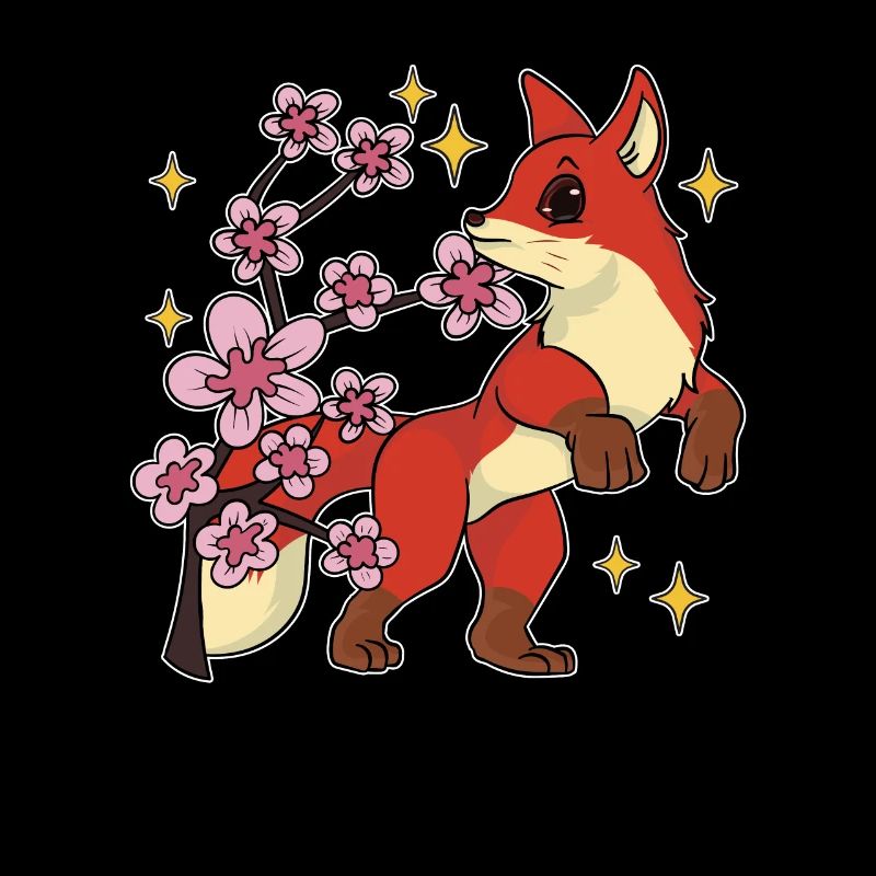 Sakura Woodland Creature Gift Cherry Blossom Fox