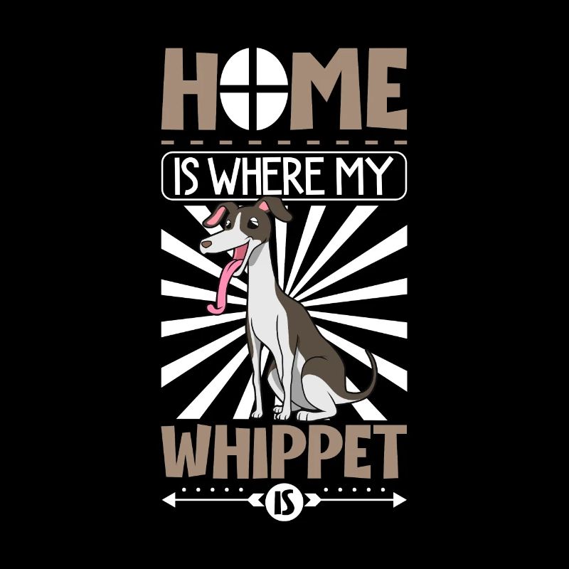 C’est là où se trouve mon Whippet à la maison - Whippet