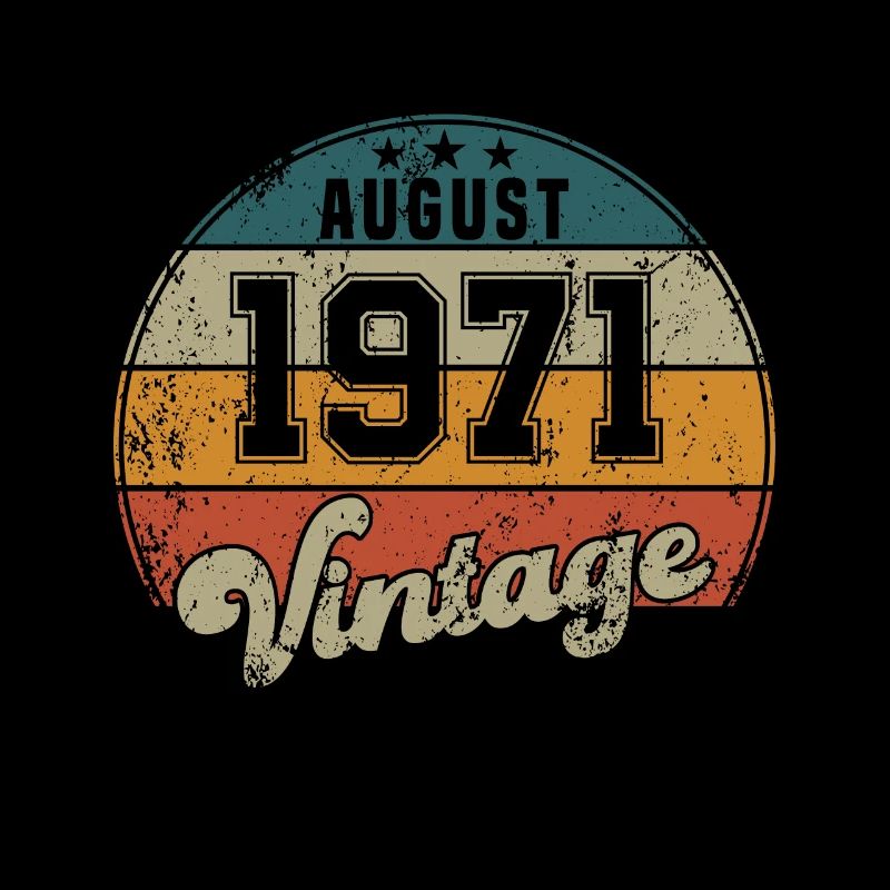 Anniversaire Vintage - Août 1971 - Idée cadeau