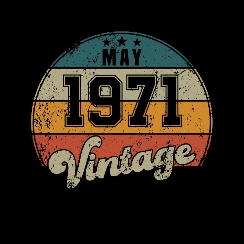 Vintage Geburtstag - Mai 1971 - Geschenkidee