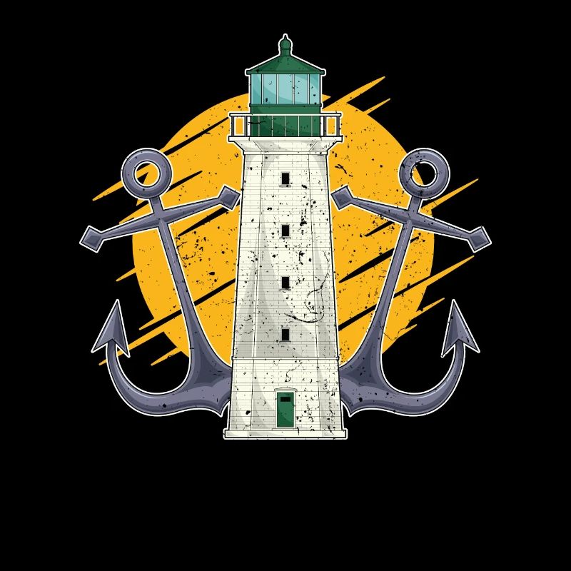Full Moon Ship Anchor Gift Lighthouse