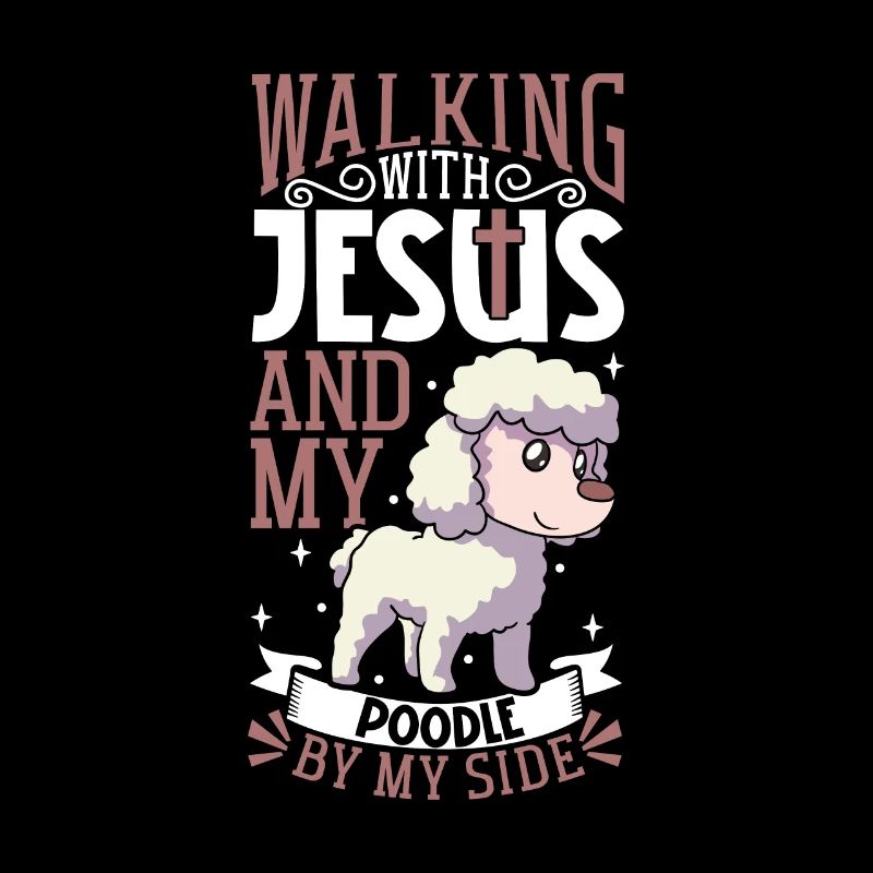 Jesus and Dog - Poodle