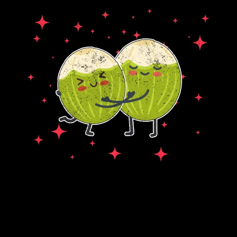 Couple mignon de noix de étreignant les amateurs de noix de