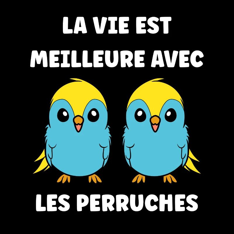 Oiseaux perruches humour petite perruche