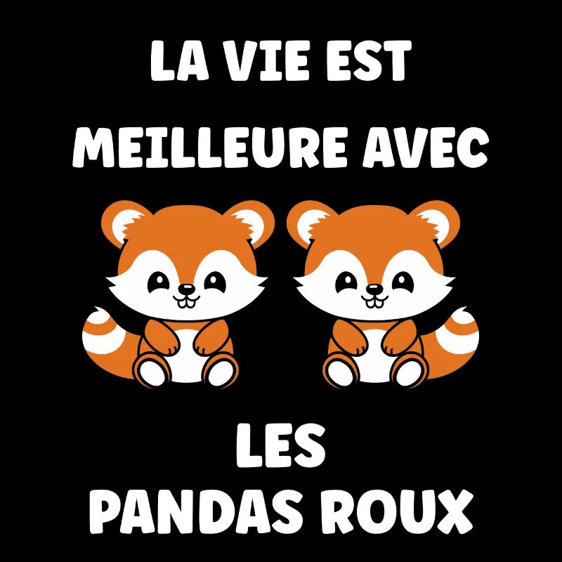 Renard amour Petit panda roux