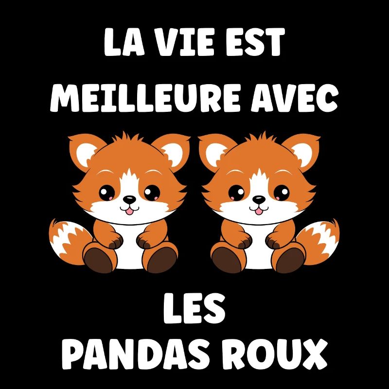 Renard amour Petit panda roux