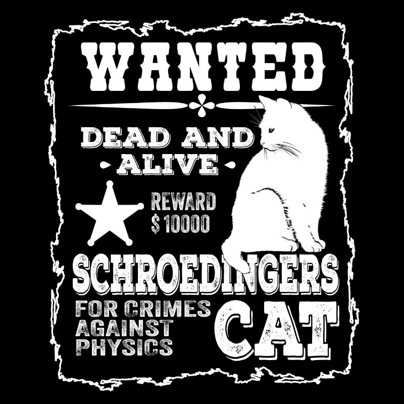 Wanted Schrödinger's Cat Manhunt Dead and Alive