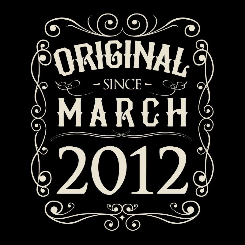 Vintage - Original since March 2012 Birthday