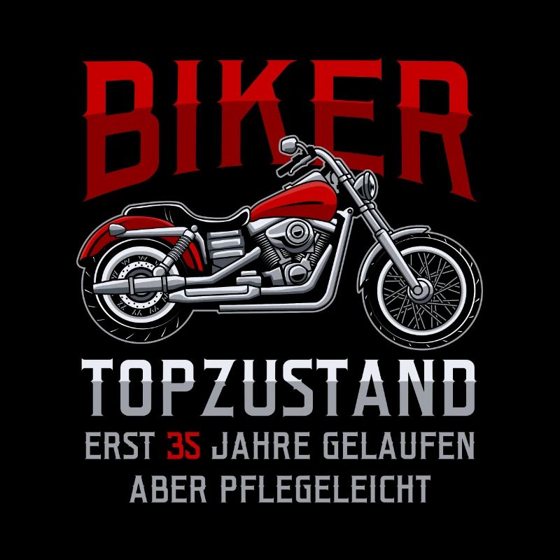 35. Geburtstag Biker Motorradfahrer Motorrad